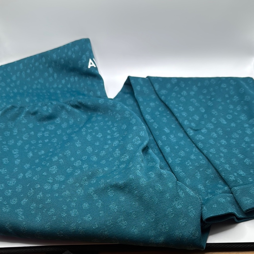 ABYL, Teal Patterned Leggings, Medium